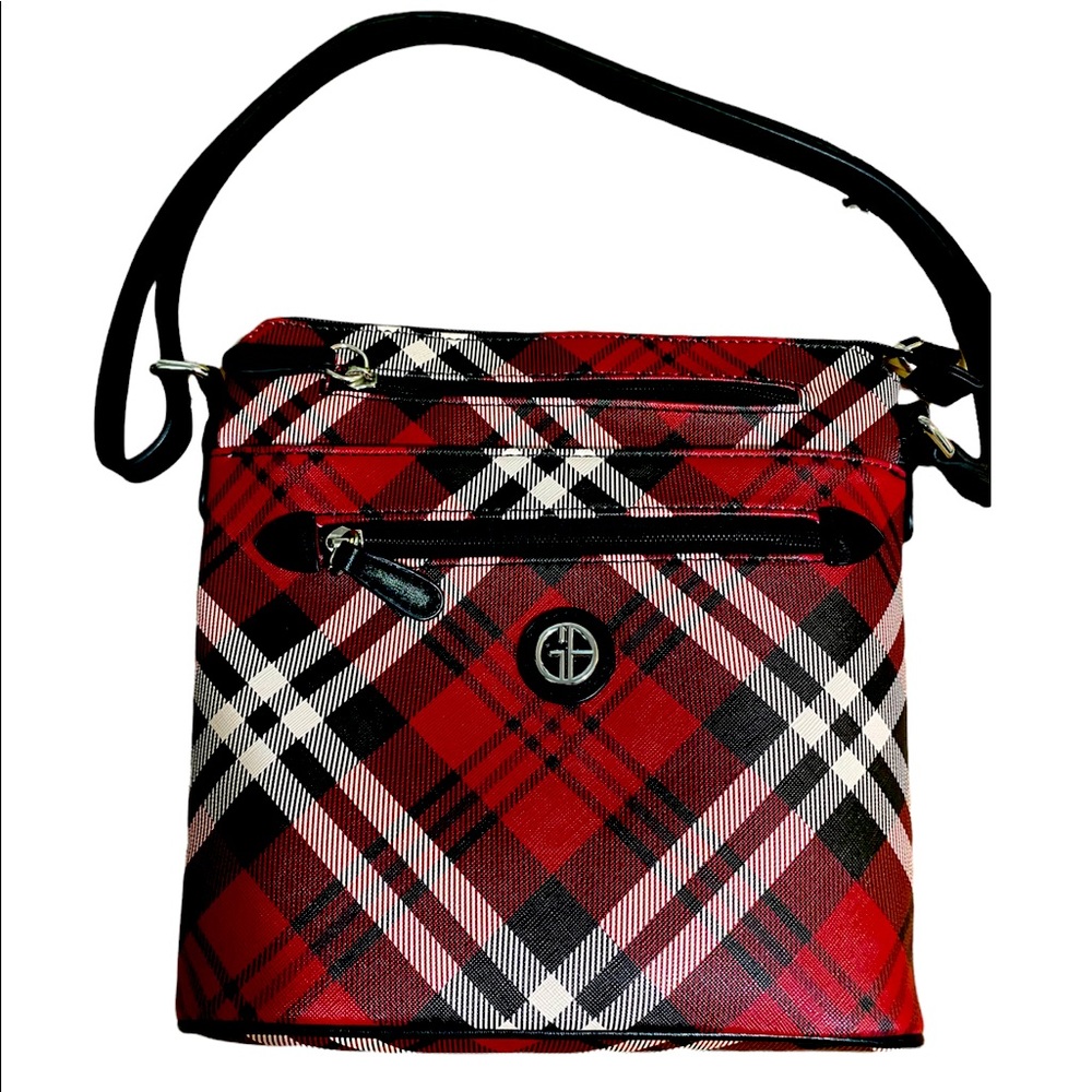 Giani Bernini Red, black, tan plaid, new with tags